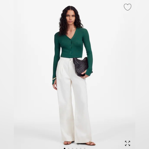 Madewell Harlow Wide-Leg Jean, White, Size 24 - Picture 1 of 5